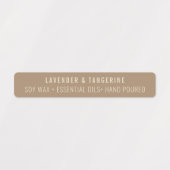 Neutrales Siegel mit verstopftem Kerzen Etiketten (Design 1)