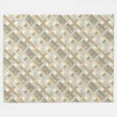Neutrales Soft Earth-Tone Modernes geometrisches D Fleecedecke (Vorderseite (Horizontal))