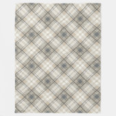 Neutrales Soft Earth-Tone Modernes geometrisches D Fleecedecke (Vorderseite)