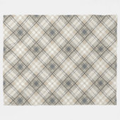 Neutrales Soft Earth-Tone Modernes geometrisches D Fleecedecke (Vorderseite (Horizontal))