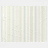 Neutrales Staubblau-Gestreift | Rustikaler Landhau Fleecedecke (Vorderseite (Horizontal))