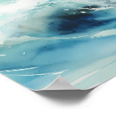 Neutrales Strandfarbenlackieren Poster (Ecke)