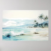 Neutrales Strandfarbenlackieren Poster (Vorne)