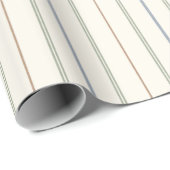 Neutrales Streifenmuster Boho Erdig Minimal Modern Geschenkpapier (Rolleneckpunkt)