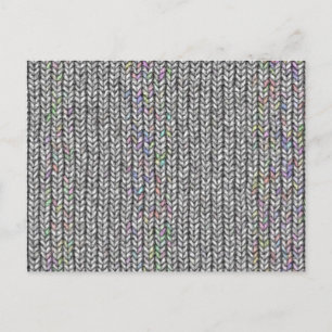neutrales Strickwerk Postkarte