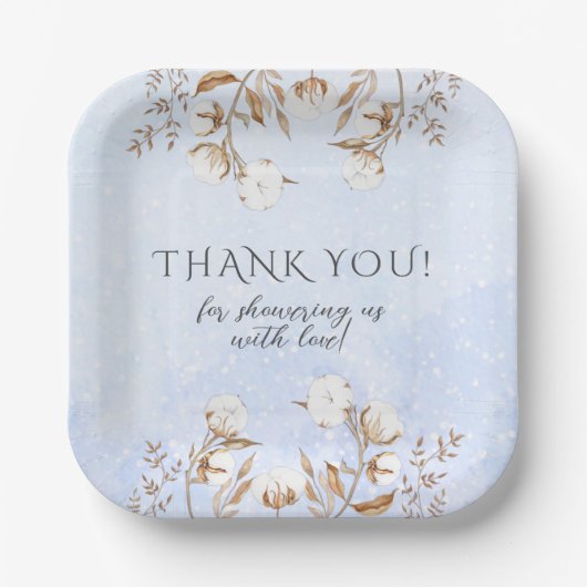 Neutrales Süße Tier Baby Shower Papa Pappteller (Vorderseite)