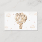 Neutrales Teddy Bear Baby Dusche Windelwanne Begleitkarte (Rückseite)