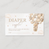 Neutrales Teddy Bear Baby Dusche Windelwanne Begleitkarte (Vorderseite)