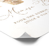 Neutrales Teddy Bear Baby Shower Mimosa Bar Poster (Ecke)