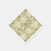 Neutrales Teddybär-Kinderzimmer Beige Muster (2) Serviette (Ecke)