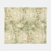 Neutrales Teddybär-Nursery-Zimmer Beige Muster (2) Fleecedecke (Vorderseite (Horizontal))