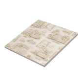 Neutrales Teddybär-Nursery-Zimmer Beige-Muster Fliese (Seite)