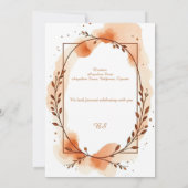 Neutrales Terrakotta Rustikales Brautparty Einladung (Rückseite)