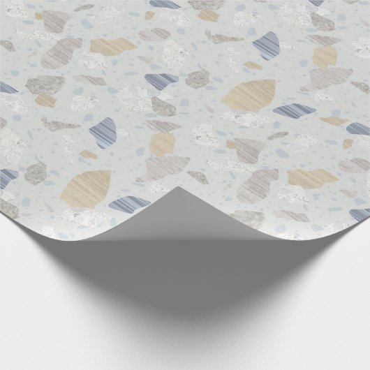 Neutrales Terrazzo-Fliesen-Druck-Packpapier Geschenkpapier (Ecke)