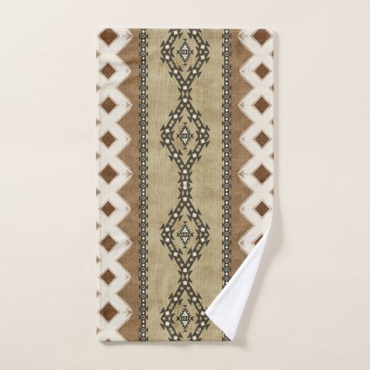 Neutrales Tribal-Schmuckmuster Badhandtuch Set (Handtuch)