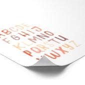 Neutrales und braunes Alphabet-Plakat Poster (Ecke)