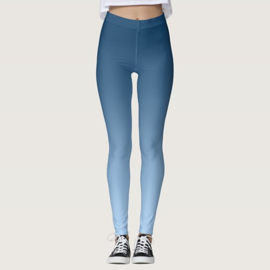 Neutrales und schlichtes Steigungs-Blau Leggings (Vorderseite)