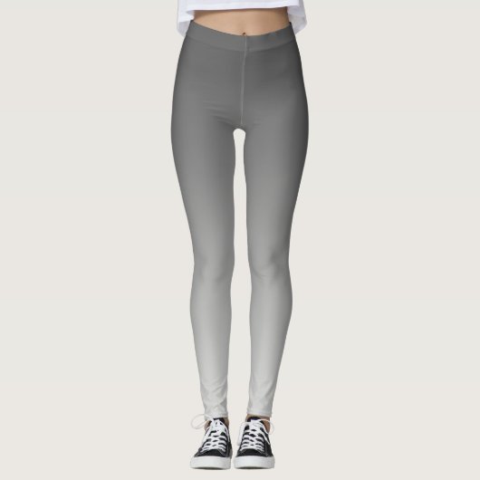 Neutrales und schlichtes Steigungs-Grau Leggings (Vorderseite)