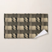 neutrales Velvet-Patchwork-Bild Badhandtuch Set (Handtuch)