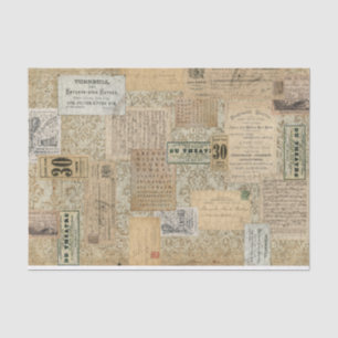 Neutrales Vintage-Ephemera-Seidenpapier Seidenpapier