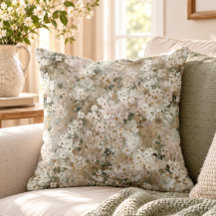 Neutrales Vintage-Weiß-Wildblumen-Blumenmuster