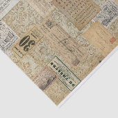Neutrales Vintages Ephemeratpapier Seidenpapier (Ausschnitt)