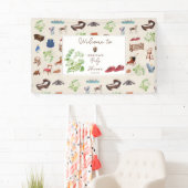 Neutrales Vintages Kinderzimmer Spielzeug Babydusc Banner (Insitu)