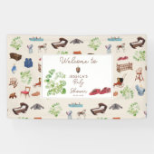 Neutrales Vintages Kinderzimmer Spielzeug Babydusc Banner (Horizontal)