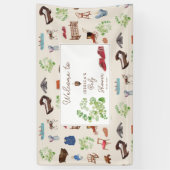 Neutrales Vintages Kinderzimmer Spielzeug Babydusc Banner (Vertikal)