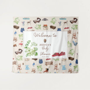 Neutrales Vintages Kinderzimmer Spielzeug Babydusc Wandteppich