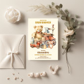 Neutrales Vintages Spielzeug Babydusche Einladung