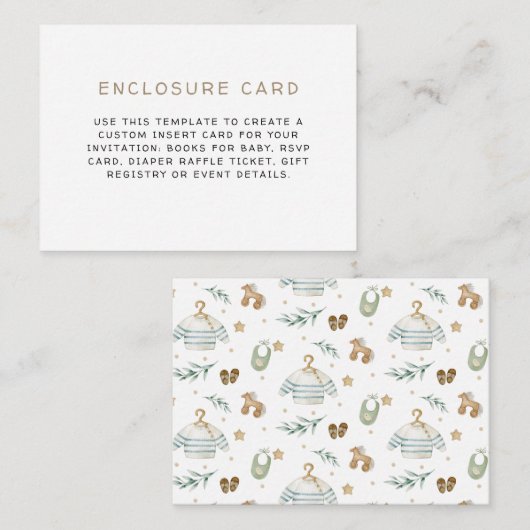 Neutrales Vintages Spielzeug Begleitkarte (Vorne/Hinten)