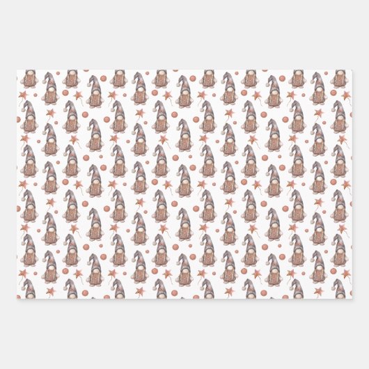 Neutrales Waldland-Set von 3 Flachblechwraps Geschenkpapier Set (Vorderseite)