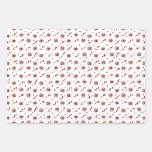 Neutrales Waldland-Set von 3 Flachblechwraps Geschenkpapier Set (Vorderseite 3)