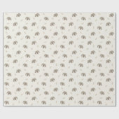 Neutrales Wasserfarbe-Elefanten-Safari-Muster Geschenkpapier (Flach)