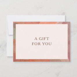 Neutrales Wasserfarben - Modernes Geschenkgutachte