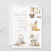 Neutrales Wasserfarben-Niedliches Nesting-Party Einladung (Vorderseite)