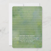 Neutrales Wasserfarbenlephant-Babydusche Einladung (Rückseite)