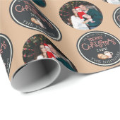 Neutrales Weihnachts-Foto-Wrapping-Papier und -Mel Geschenkpapier (Rolleneckpunkt)