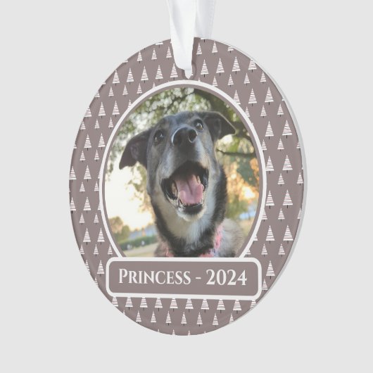Neutrales Weihnachtsbaum Foto Ornament (Vorderseite)