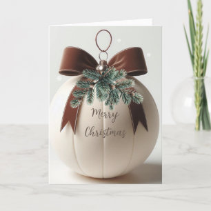 Neutrales Weihnachtsgeschenk Elfenbeinsamt Dekor Feiertagskarte