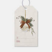 Neutrales Weihnachtsgeschenk-Tag mit Ornament Geschenkanhänger (Vorderseite)