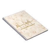 Neutrales Wildblumen-Monogramm-Geschäftsdesign Notizblock (Rechte Seite)