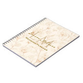Neutrales Wildblumen-Monogramm-Geschäftsdesign Notizblock (Linke Seite)