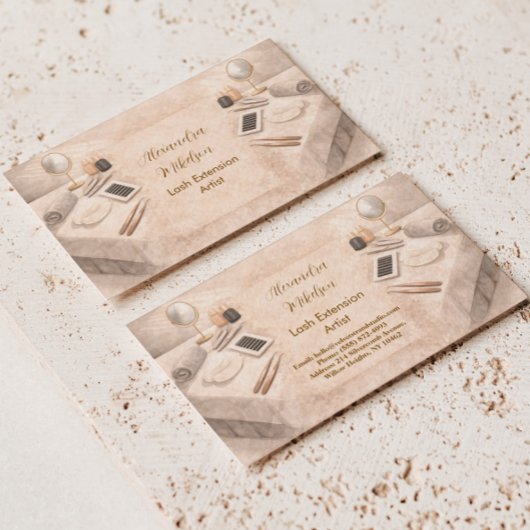 Neutrales Wimpernstylist-Geschäft Visitenkarte