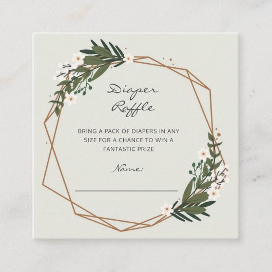 Neutrales Windeln-Kinderdusche für geometrische Ge Begleitkarte (Vorderseite)