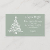 Neutrales Windeln-Raffel für das Weihnachtskind Begleitkarte (Vorderseite)