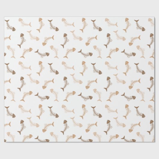 Neutrales Wrapping von Fischknochen Geschenkpapier (Flach)