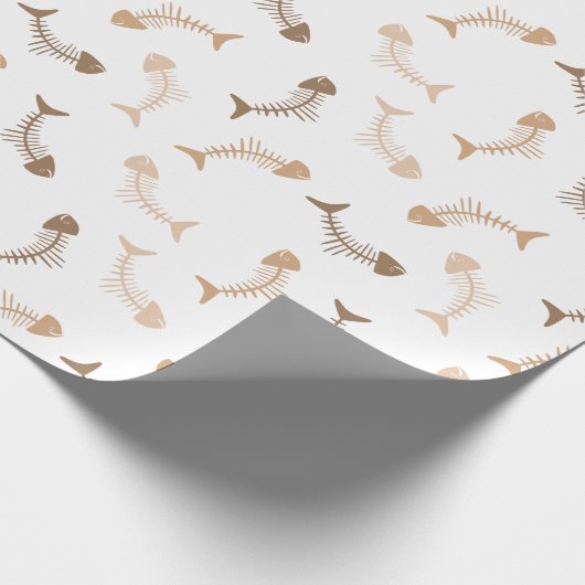Neutrales Wrapping von Fischknochen Geschenkpapier (Ecke)