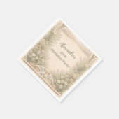 Neutrales Wüsten-Blumen-Geburtstagsdesign Serviette (Ecke)